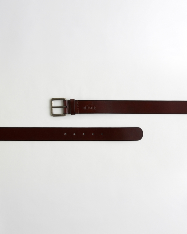 Leather Belt, Dark Brown view 2