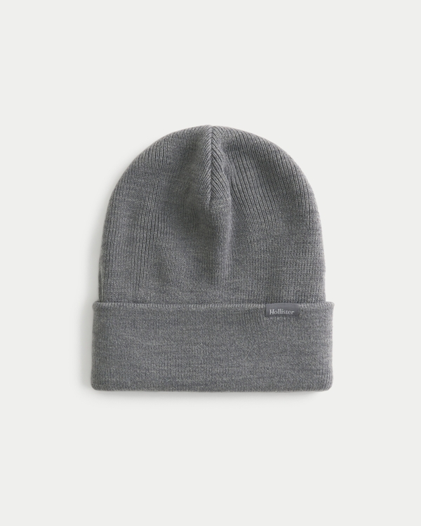 Knit Beanie, Heather Gray view 1