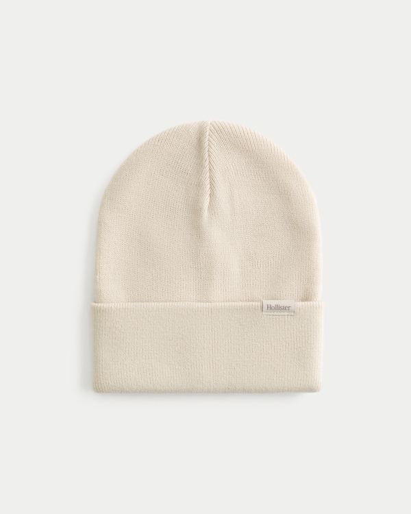 Knit Beanie, Cream view 1