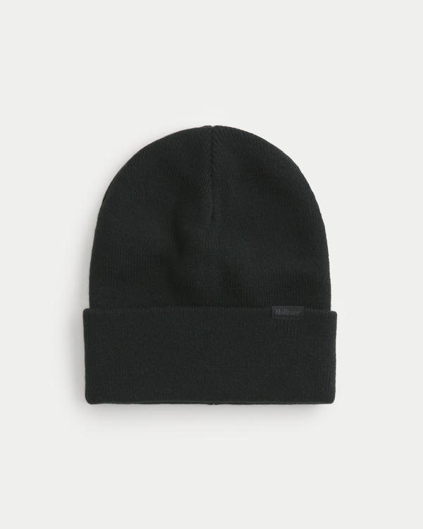 Knit Beanie, Black view 1