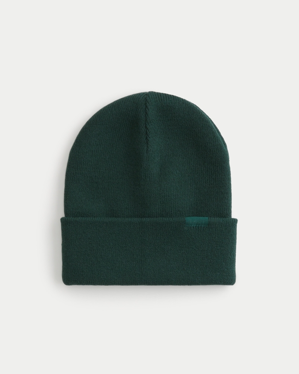 Knit Beanie, Dark Green view 1