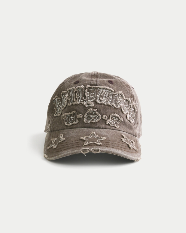 Hollywood Graphic Baseball Hat, Washed Brown view 1
