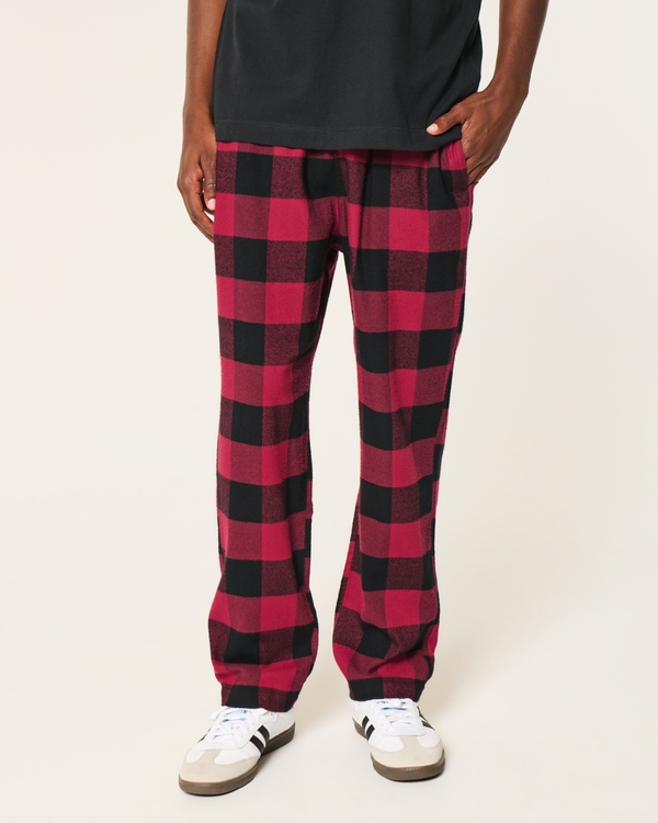 24/7 Straight Pajama Pants, Red Check view 2