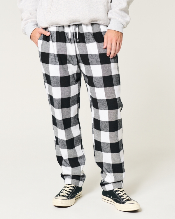24/7 Straight Pajama Pants, Black Check view 2
