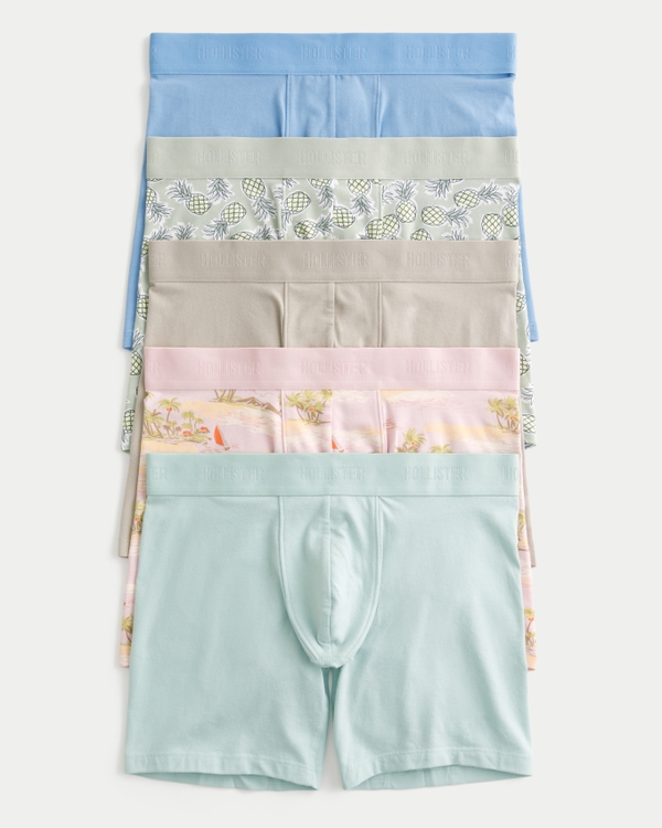 Longer-Length Boxer Brief 5-Pack, Multi view 1