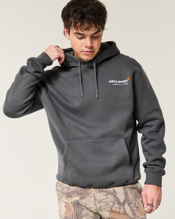 Relaxed McLaren Forever Forward Graphic Hoodie, Dark Gray view 2