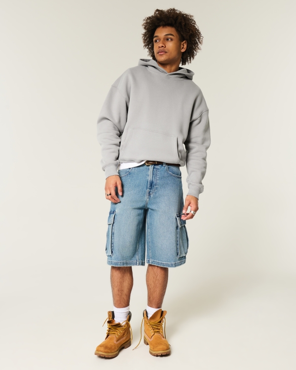 Boxy Hoodie, Light Gray view 2