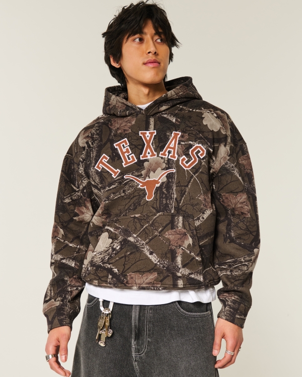 University of Texas Graphic Camo Hoodie, Dark Brown Camo view 2