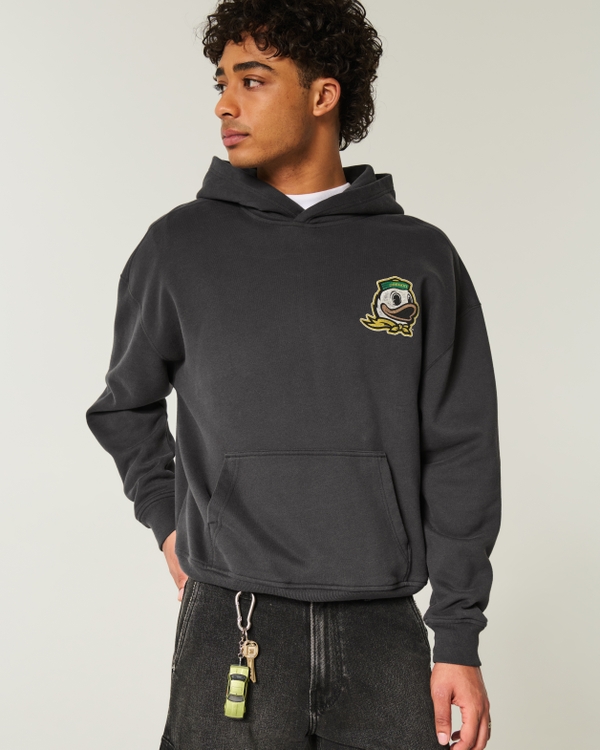 University of Oregon Ducks Graphic Hoodie, Faded Black view 2