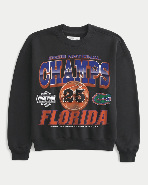Boxy Florida Gators National Championship Graphic Sweatshirt, Black view 1