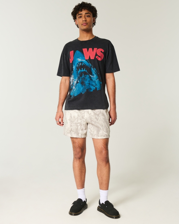 Boxy Jaws Graphic Tee, Washed Black view 2