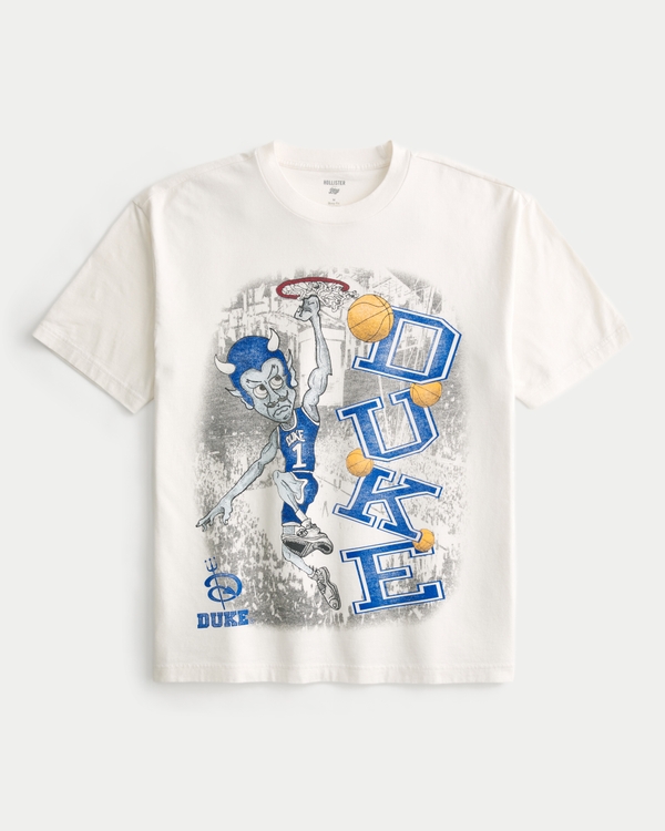 Boxy Duke University Graphic Tee, Cream view 1