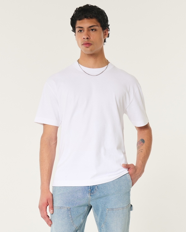 Heavyweight Boxy Crew T-Shirt, White view 1