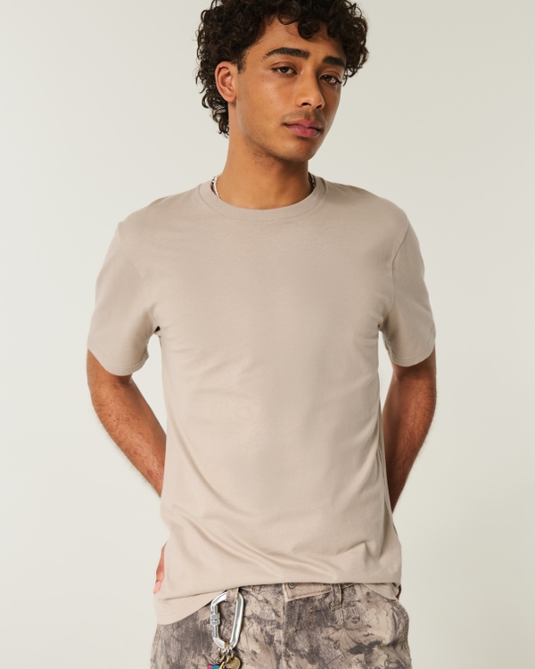 Classic Fit Crew T-Shirt, Tan view 1