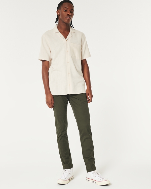 Skinny Chino Pants, Dark Olive view 1