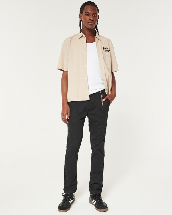 Skinny Chino Pants, Black view 1