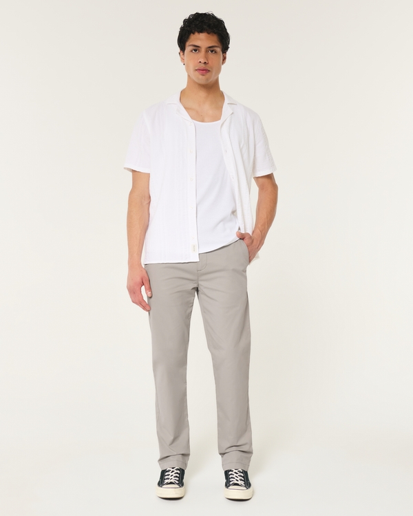 Slim Straight Chino Pants, Light Gray view 1