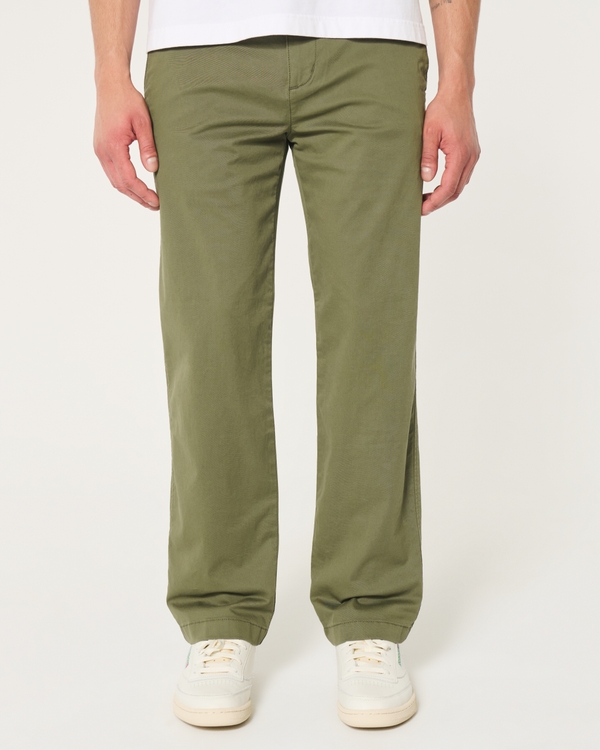 Straight Chino Pants, Olive view 2