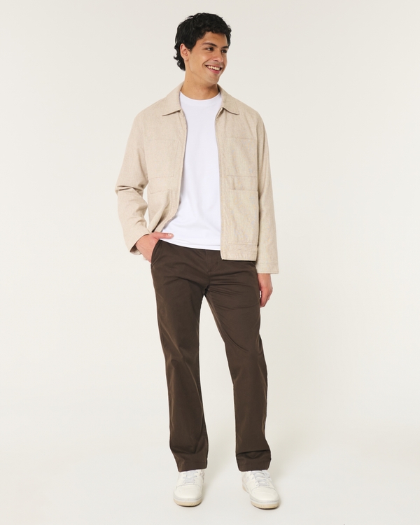 Straight Chino Pants, Dark Brown view 1
