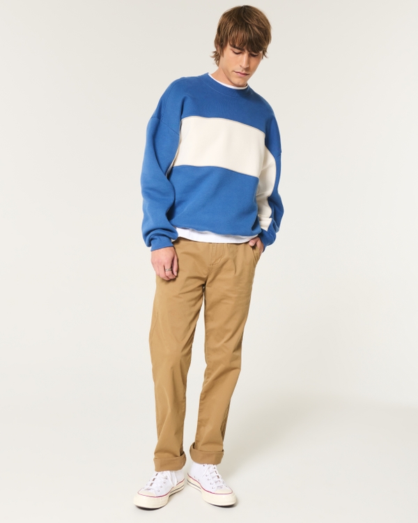 Slim Straight Chino Pants, Dark Khaki view 1