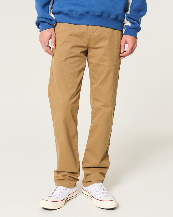 Slim Straight Chino Pants, Dark Khaki view 2