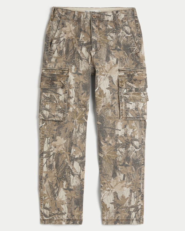 Heavyweight Loose Camo Cargo Pants, Tan Camo view 1