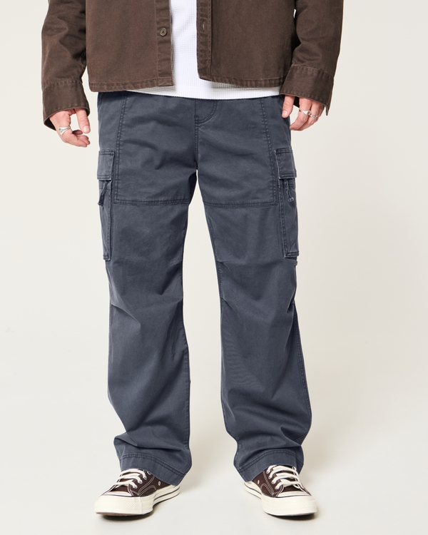 Baggy Cargo Pull-On Pants, Navy view 2
