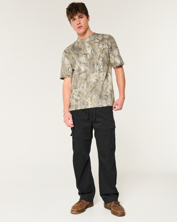 Baggy Cargo Pull-On Pants, Black Dd view 2