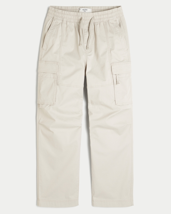 Baggy Cargo Pull-On Pants, Light Tan view 1