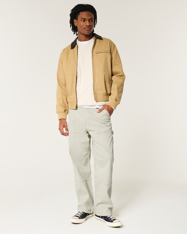 Baggy Workwear Pants, Light Taupe view 1