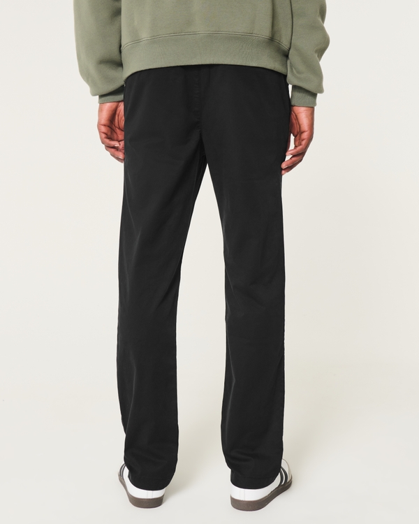 Slim Straight Chino Pants, Black view 2
