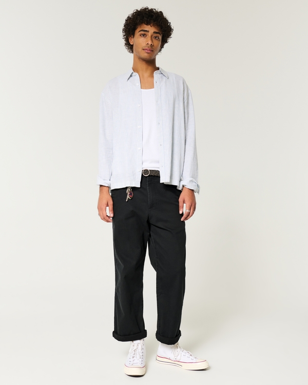 Baggy Chino Pants, Black view 1