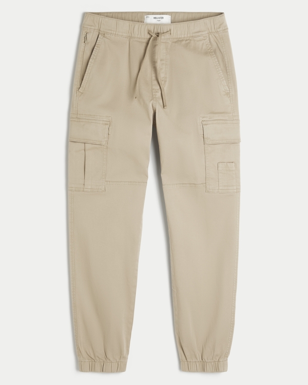 Relaxed Cargo Joggers, Khaki view 1