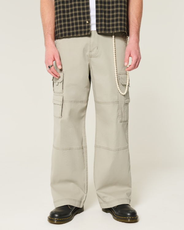 Super Baggy Cargo Pants, Light Khaki view 2