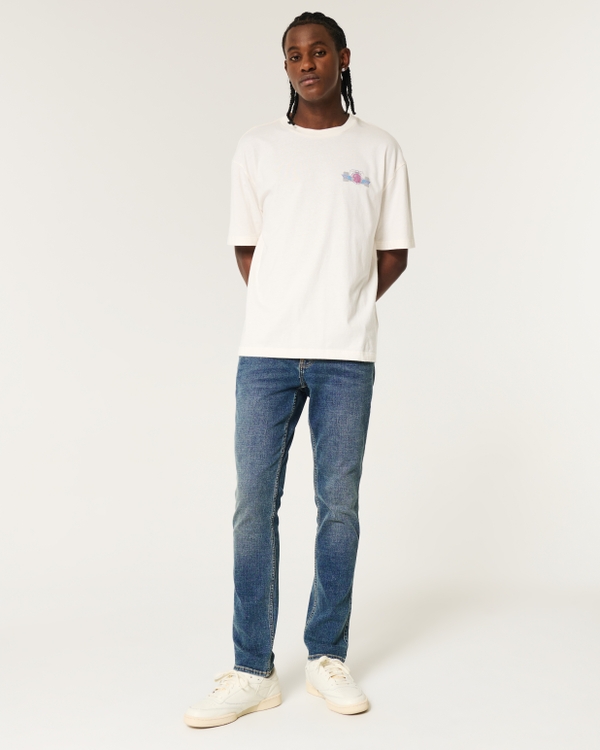 Dark Medium Wash Skinny Jeans, Medium Dark view 1