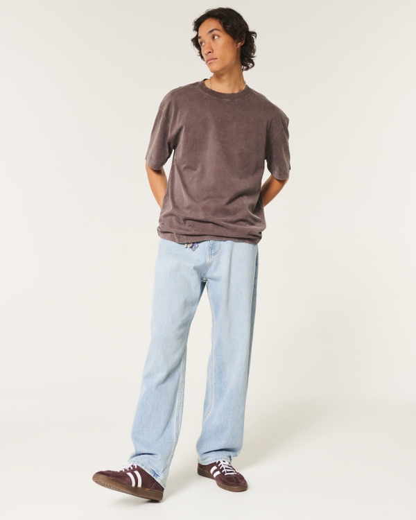 Light Wash Baggy Jeans, Light Wash view 1