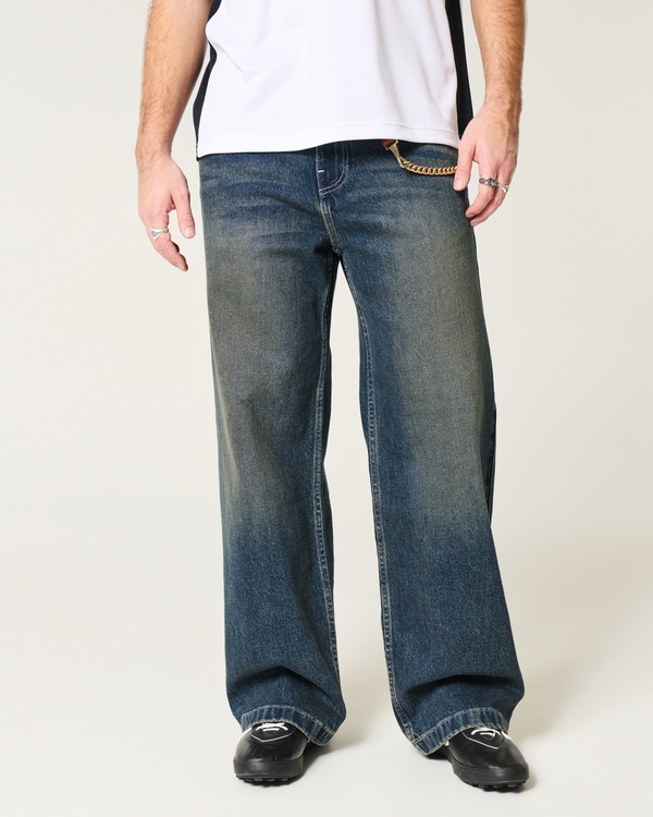 Dark Wash Super Baggy Jeans, Dark view 2