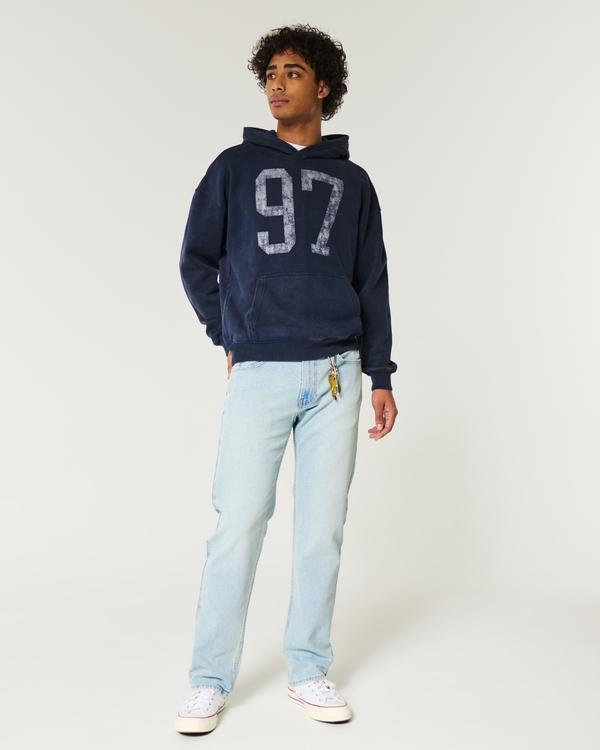 Light Wash Straight Jeans, Light view 1