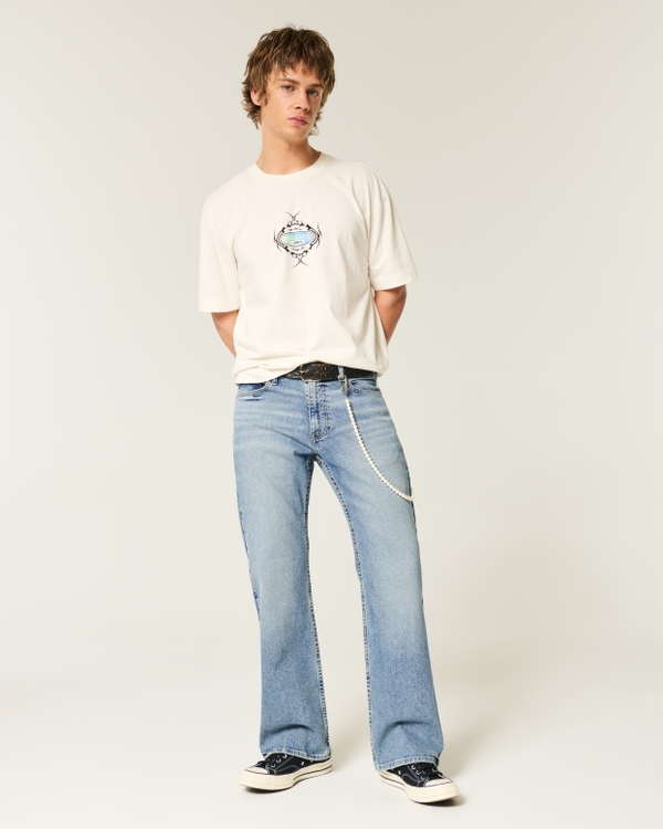 Medium Wash Relaxed Bootcut Jeans, Tinted Medium view 1