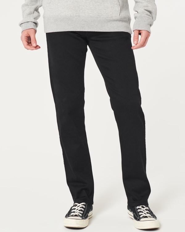Black No Fade Slim Straight Jeans, No Fade Black view 2