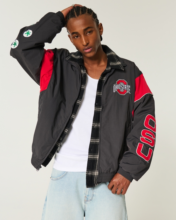 Ohio State University Graphic Windbreaker Jacket, Black view 1