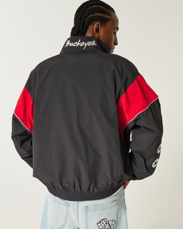 Ohio State University Graphic Windbreaker Jacket, Black view 2