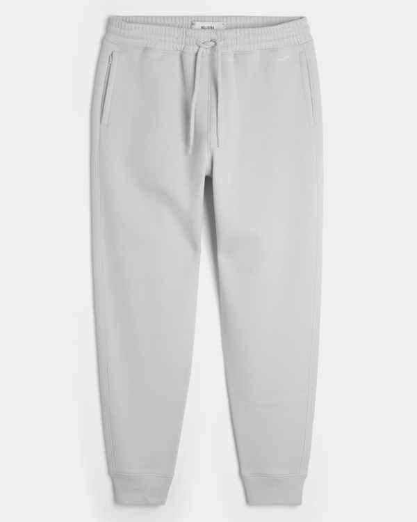 Hollister Feel Good Fleece Icon Joggers, Light Gray view 1