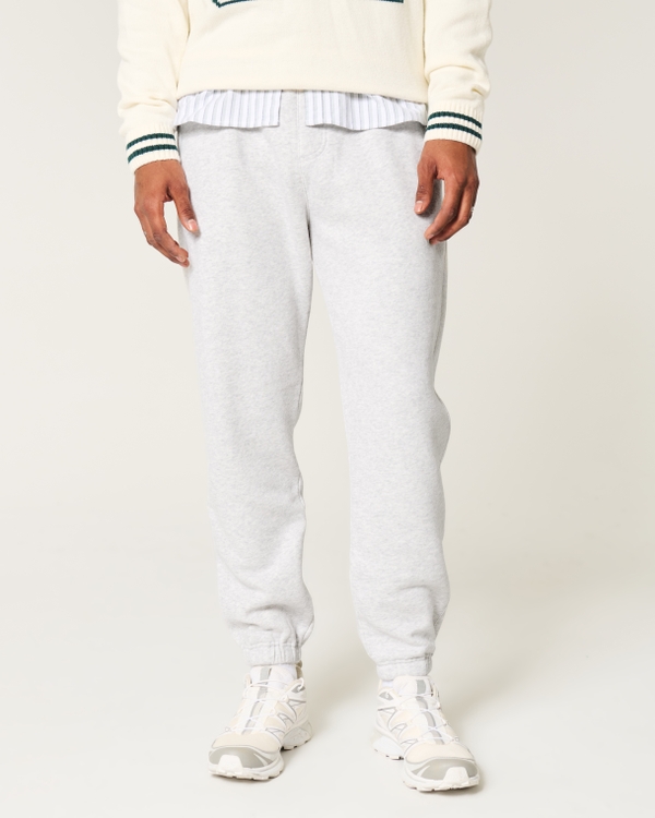 Relaxed Fleece Joggers, Heather Gray view 2