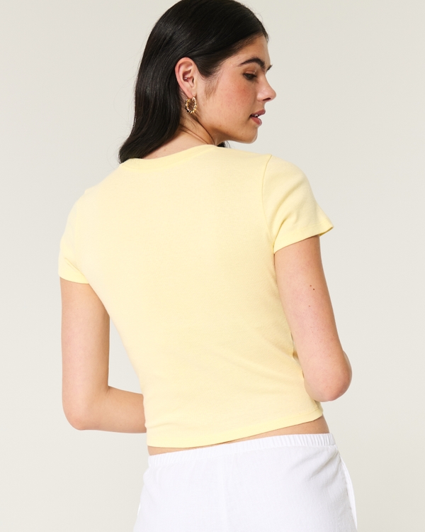 Crew Baby Tee, Butter Yellow view 2