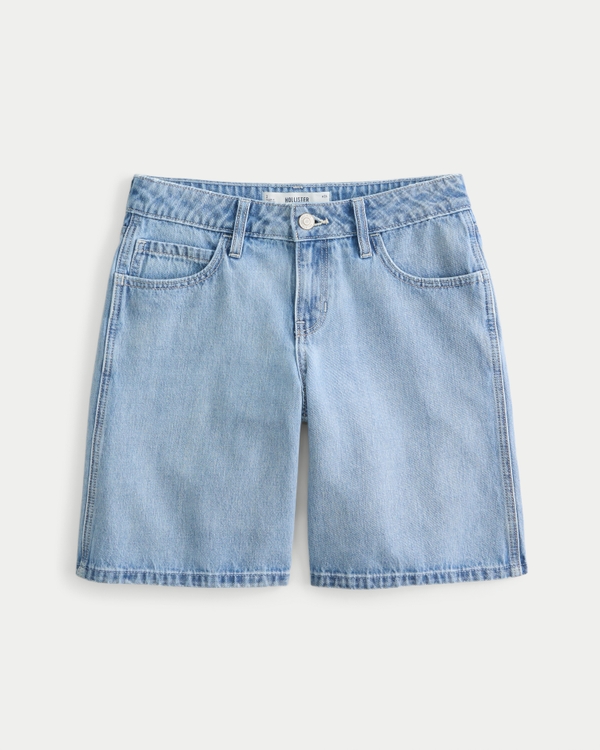 Low-Rise Light Wash Baggy Jort, Light view 2
