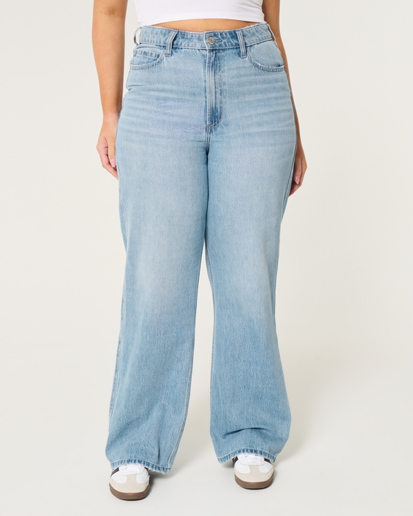 Curvy Ultra High-Rise Medium Wash Baggy Jeans, Medium view 2