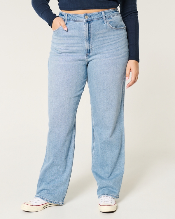 Curvy Ultra High-Rise Medium Wash Dad Jeans, Light view 2