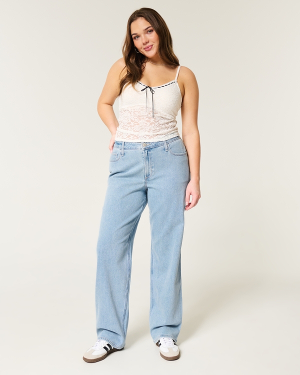 High-Rise Medium Wash Dad Jeans, Medium view 1