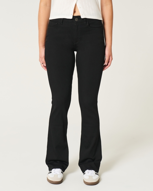 Curvy Mid-Rise Black Boot Jeans, Black view 2